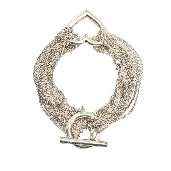 TIFFANY Silver Heart Charm Bracelet